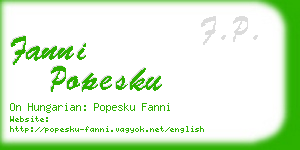 fanni popesku business card